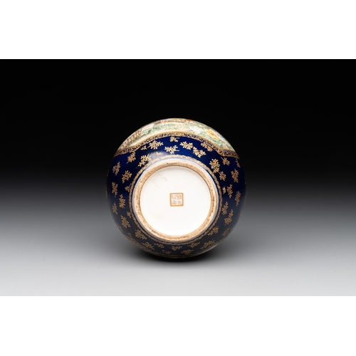 484 - A fine Japanese Satsuma vase, Kinkozan mark, Meiji, 19th C.H.: 9,2 cm