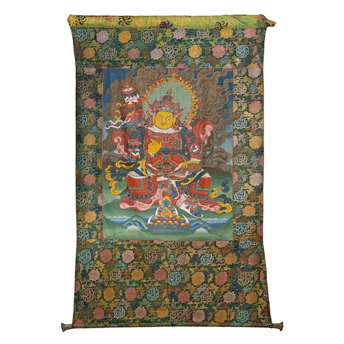 490 - A series of four very large Sino-Tibetan thangkas of the Four Heavenly Kings, 19th C.Dim.: 146 x 95,... 