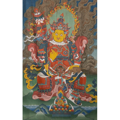 490 - A series of four very large Sino-Tibetan thangkas of the Four Heavenly Kings, 19th C.Dim.: 146 x 95,... 