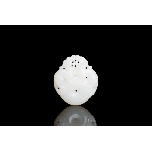 720 - Four Chinese white, celadon and russet jade pendants, Qing/RepublicDim.: 10,5 x 5,5 x 0,5 cm (the bu... 