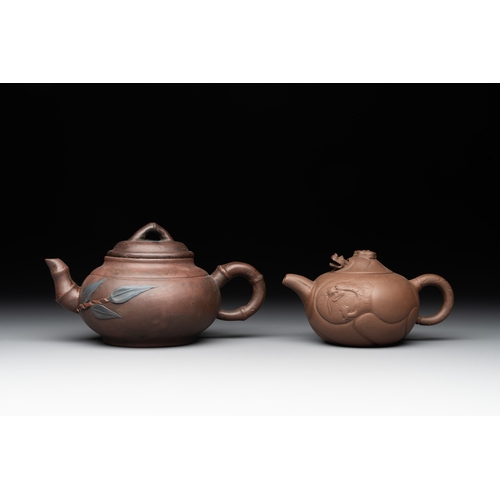 807 - Five Chinese Yixing stoneware teapots, 19/20th C.L.: 20 cm - H.: 11 cm (the largest) L.: 13,5 cm - H... 