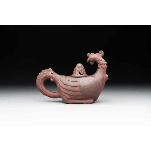 814 - A Chinese Yixing stoneware phoenix-form teapot and cover, KangxiL.: 16,5 cm - H.: 11,8 cm... 