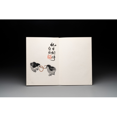 857 - Three albums: Mohan, after Qi Baishi and anonymous, Rong Bao Zhai studio, Beijing, 1952Dim.: 31,7 x ... 