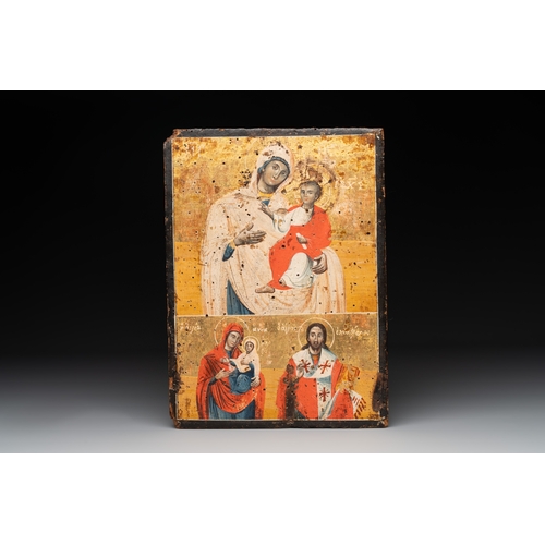 866 - An icon of the Virgin Mary and Jesus, Asia Minor, probably 17th C.Dim.: 29 x 21 cm 
Depicted: the Vi... 