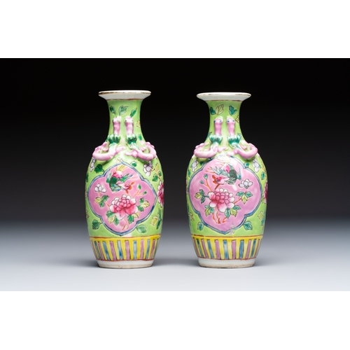 3 - A group of 10 Chinese famille rose wares for the Straits or Peranakan market, various marks, 19/20th... 