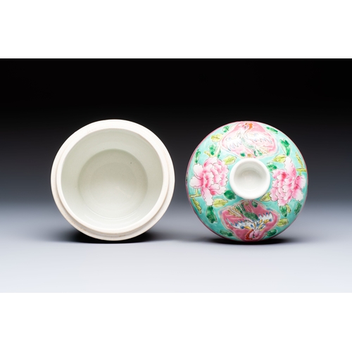 4 - A Chinese famille rose 'Chupu' bowl and cover for the Straits or Peranakan market, Tongzhi mark, 19t... 