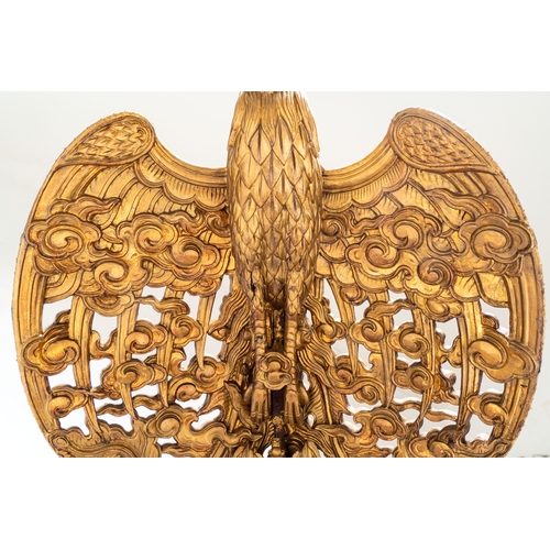 282 - An exceptional Vietnamese gilt-lacquered wood and ivory 'Dragon and Phoenix' throne-shaped altar, 18... 