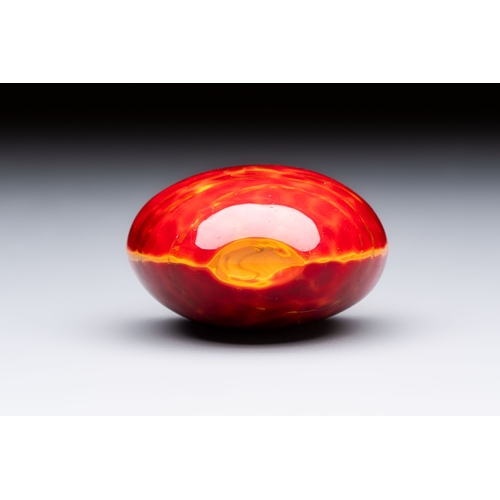 A Chinese 'Realgar Dragon' glass snuff bottle, probably from the ...