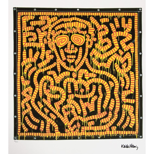 10 - Keith Haring (after) untitled, limited edition of 150, lithography print, sheet size 50 x 70 cm, pla... 