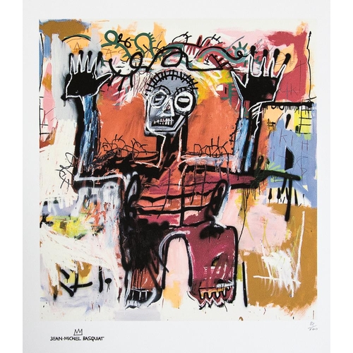 180 - Jean-Michel Basquiat (after) Âuntitled, limited edition 82/100, lithography print, sheet size 50 x ... 