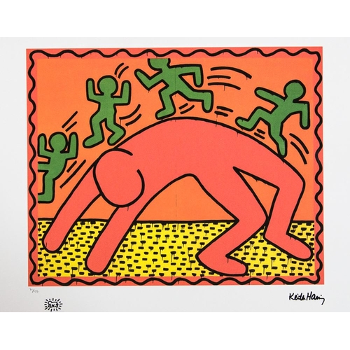 229 - Keith Haring (after) untitled, limited edition of 150, lithography print, sheet size 50 x 70 cm, pla... 