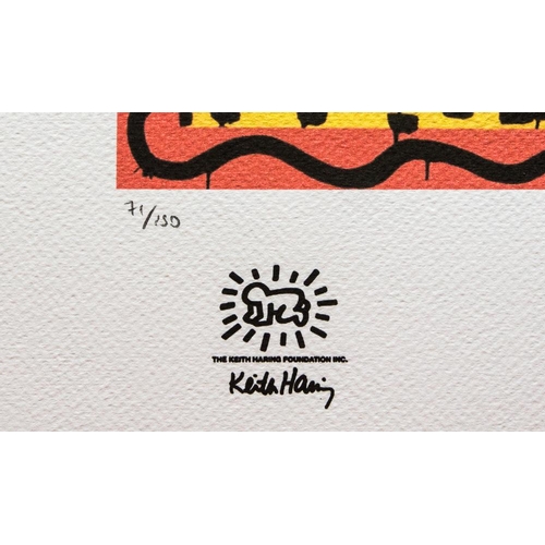 229 - Keith Haring (after) untitled, limited edition of 150, lithography print, sheet size 50 x 70 cm, pla... 