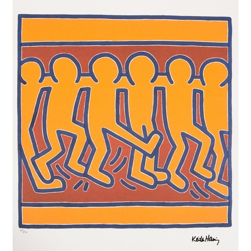 23 - Keith Haring (after) untitled, limited edition of 150, lithography print, sheet size 50 x 70 cm, pla... 