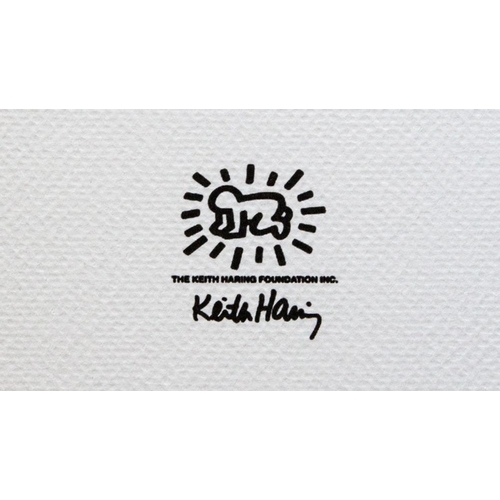 23 - Keith Haring (after) untitled, limited edition of 150, lithography print, sheet size 50 x 70 cm, pla... 