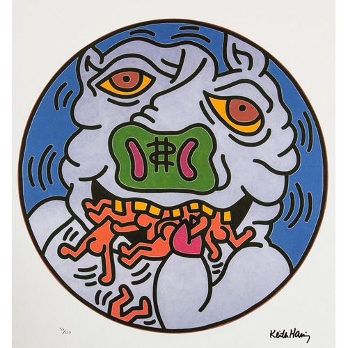 241 - Keith Haring (after) untitled, limited edition of 150, lithography print, sheet size 50 x 70 cm, pla... 