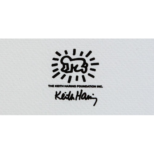 242 - Keith Haring (after) untitled, limited edition of 150, lithography print, sheet size 50 x 70 cm, pla... 