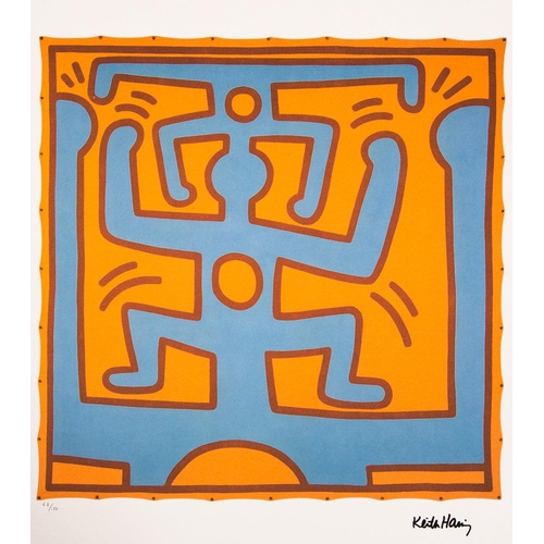 84 - Keith Haring (after) untitled, limited edition of 150, lithography print, sheet size 50 x 70 cm, pla... 