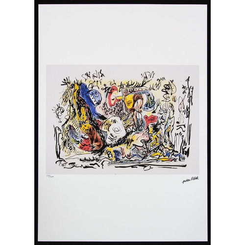 158 - Jackson Pollock (after) Untitled II (1945), sheet size 50 x 70 cm, lithography print, plate signed b... 