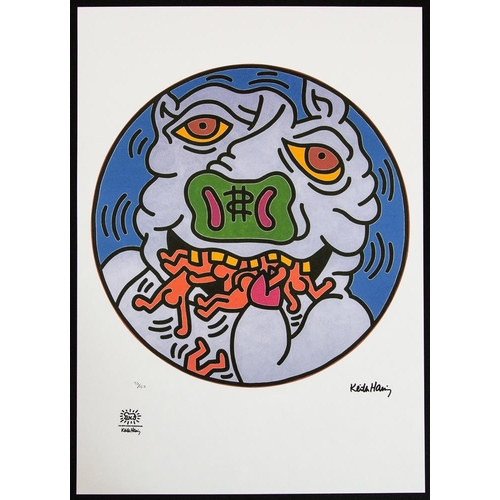 250 - Keith Haring (after) untitled, limited edition of 150, lithography print, sheet size 50 x 70 cm, pla... 