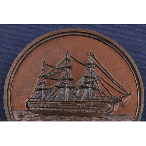 149 - HMS Conway Bronze Medallion awarded to W Douthwaite for sailing dinghies (crew 1st boat), inscribed ... 