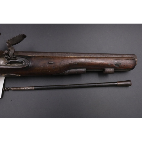 166 - 18th Century Flintlock Pistol with Ram Rod by J & W Richards - 9