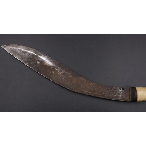 172 - Antique Kukri with Bone Handle - Blade 9 1/2