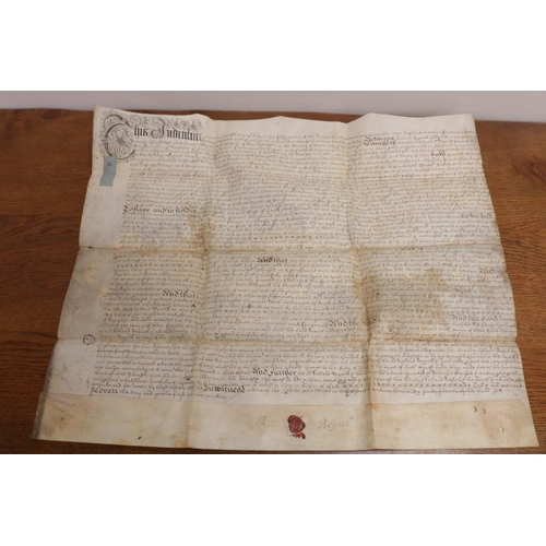 310 - 17th Century Vintage Deeds with Wax Seals