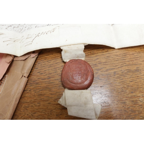 310 - 17th Century Vintage Deeds with Wax Seals