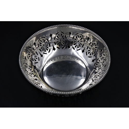 317 - Silver Bon Bon Dish and 3x Napkin Rings (165 grams)