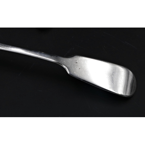 319 - 1850s Silver Spoon plus Mustard Spoon 70 grams.