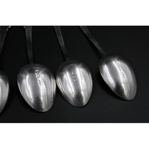 321 - Set of 9 Silver Spoons, Liverpool Street Club - 154 grams.