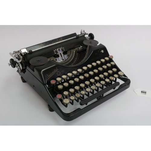 33 - A World War Two Werk-Somerda-Eriurt (Rheinmetall) German typewriter - the name is partially rubbed o... 