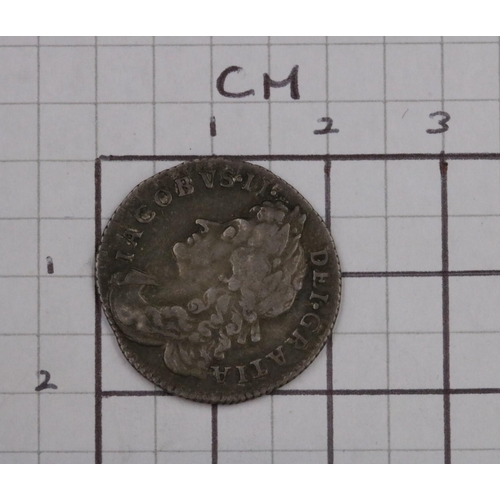 69 - James II Sixpence 1687