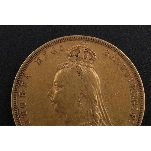 104 - 1891 Victorian Gold Full Sovereign - 7.95 grams