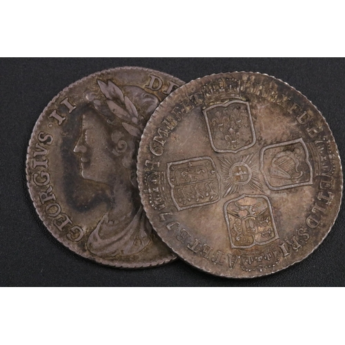 107 - George II Sixpences x2 1741 & RP 1746