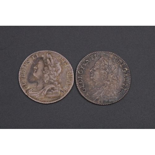 107 - George II Sixpences x2 1741 & RP 1746