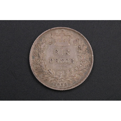 113 - Victoria Sixpence 1872 Coin