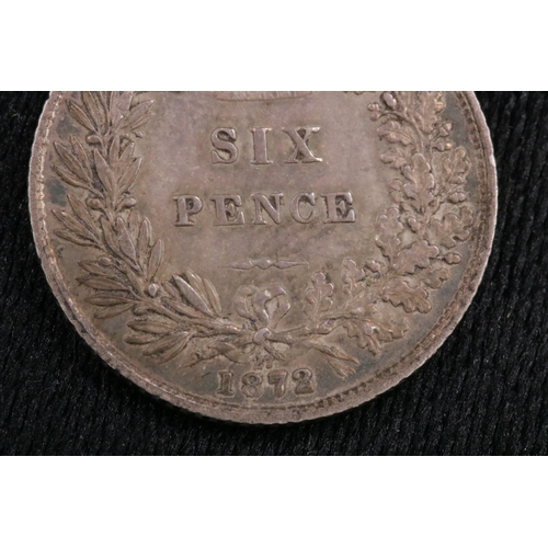 113 - Victoria Sixpence 1872 Coin