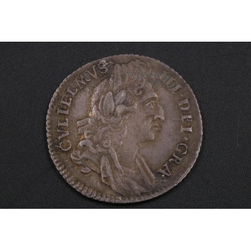 124 - William III Sixpence 1696 Coin & George II Sixpence 1758