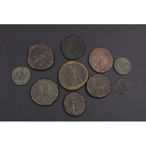 129 - Roman Bronze Coins x10