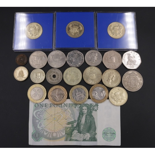 134 - Collection of Modern Coins & Notes