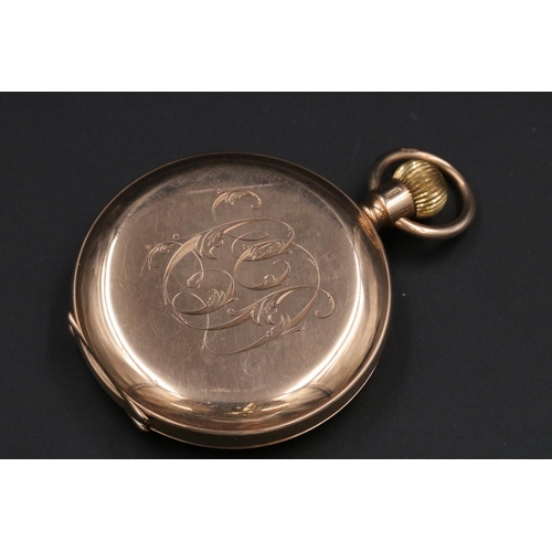 136 - 9CT Gold Pocket Watch Full Hunter by Thomas Russell in beautiful working condition, no dents, imperf... 