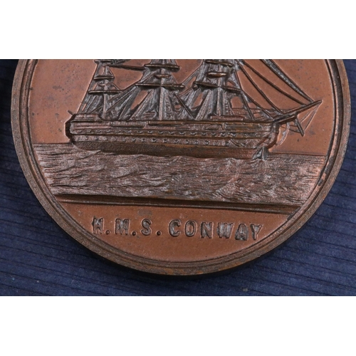 149 - HMS Conway Bronze Medallion awarded to W Douthwaite for sailing dinghies (crew 1st boat), inscribed ... 