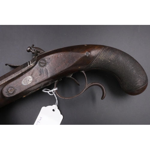 166 - 18th Century Flintlock Pistol with Ram Rod by J & W Richards - 9