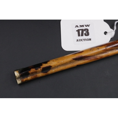 173 - Antique Tortoise Shell Trousse A/F Chopsticks & some shell from case missing.