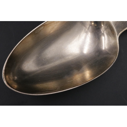 175 - A large Silver Basting Spoon London 1814 & lSilver Sauce Ladle Dated 1905 - 250 grams weight.