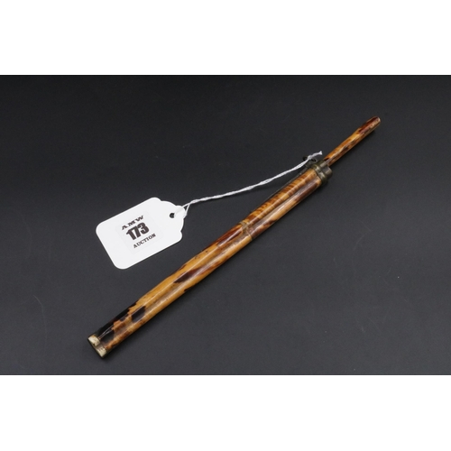 173 - Antique Tortoise Shell Trousse A/F Chopsticks & some shell from case missing.