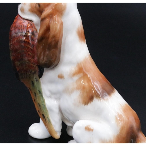 2 - Porcelain Royal Doulton Figurine with a Pheasant in its mouth.