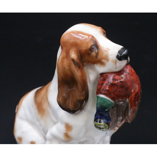 2 - Porcelain Royal Doulton Figurine with a Pheasant in its mouth.