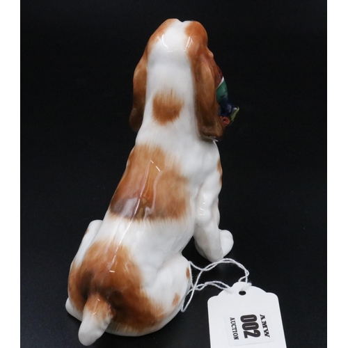 2 - Porcelain Royal Doulton Figurine with a Pheasant in its mouth.